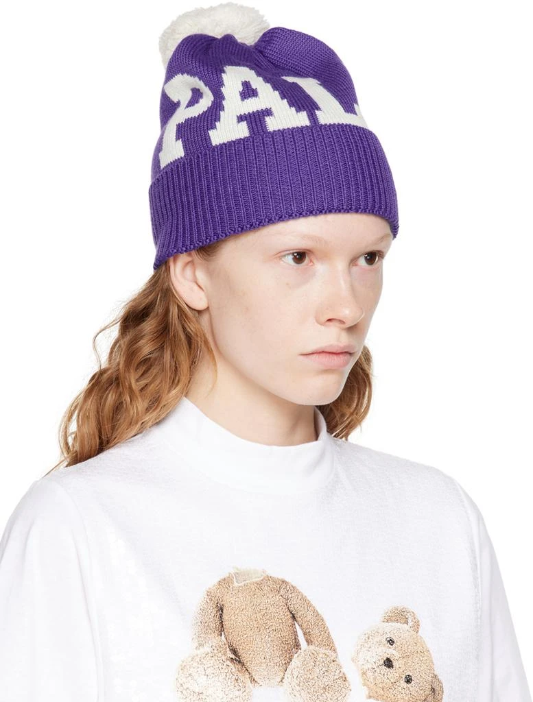 商品Palm Angels|Purple Pom-Pon Beanie,价格¥406,第2张图片详细描述