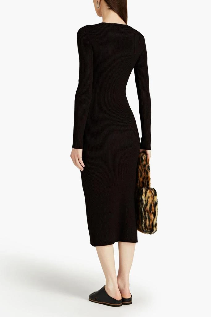 商品Ganni|Ribbed-knit midi dress,价格¥906,第1张图片