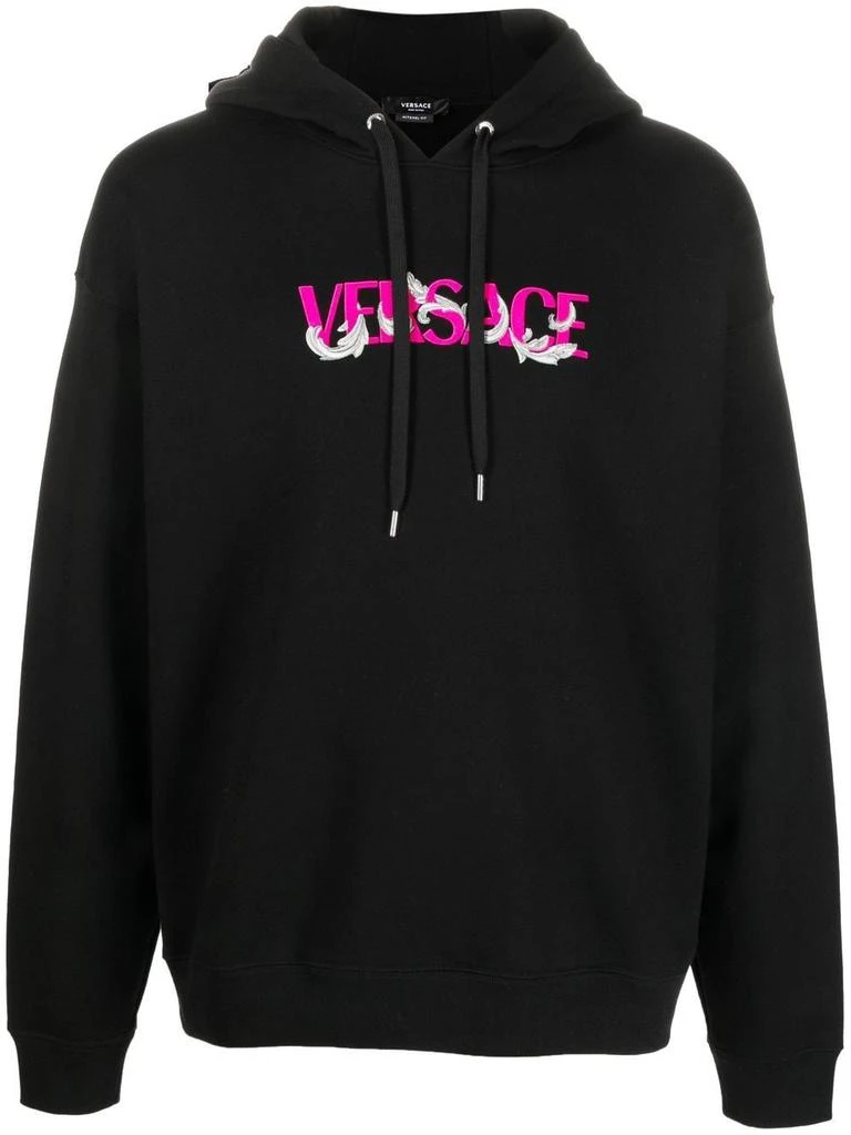 商品Versace|VERSACE - Logo Cotton Hoodie,价格¥5633,第1张图片
