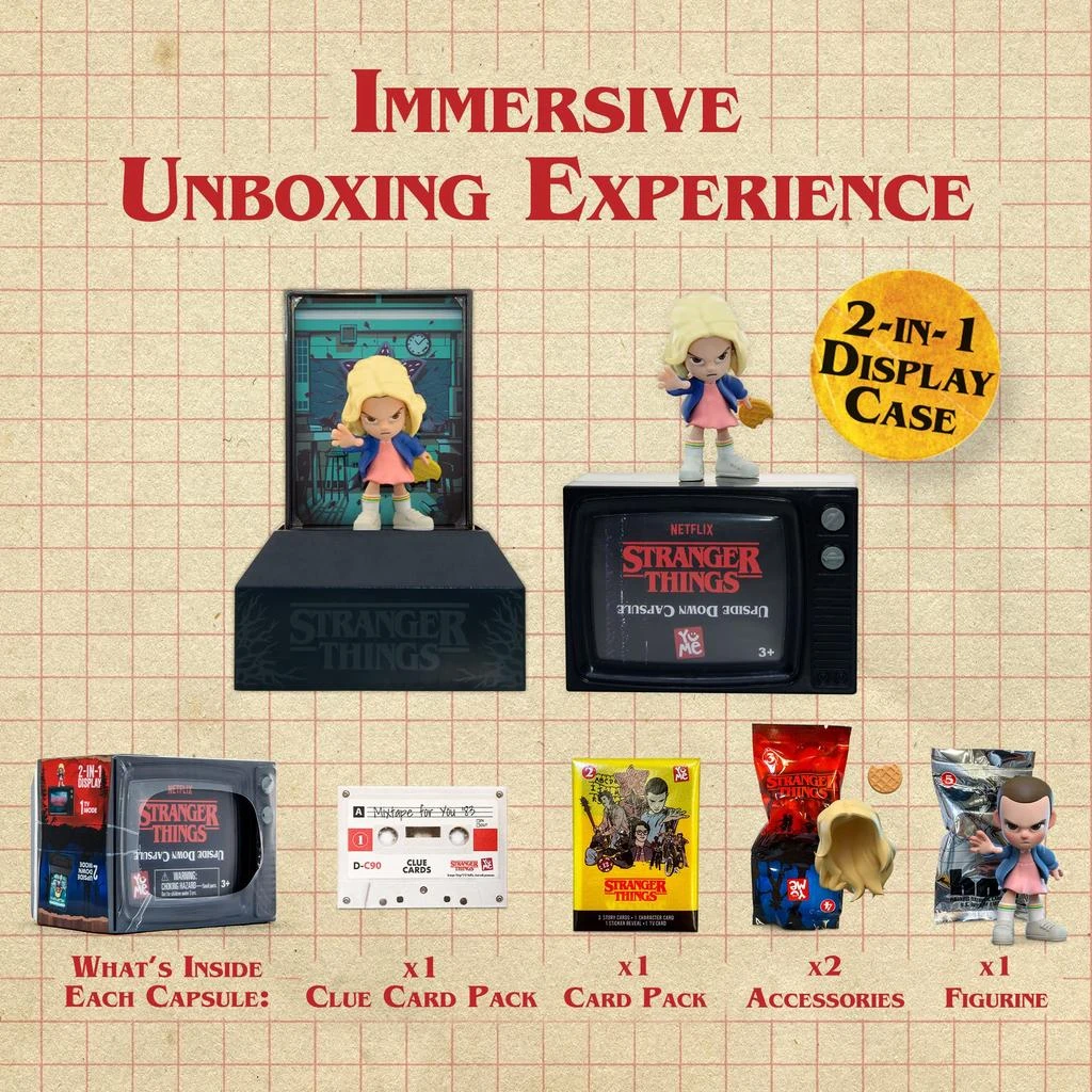 YuMe Official Stranger Things Upside Down Capsules – Series One 2 Pack Vintage Blind Box Action Figures, Netflix Collectible Toys for Fans & Collectors, 80s-Inspired Mystery Gift 商品