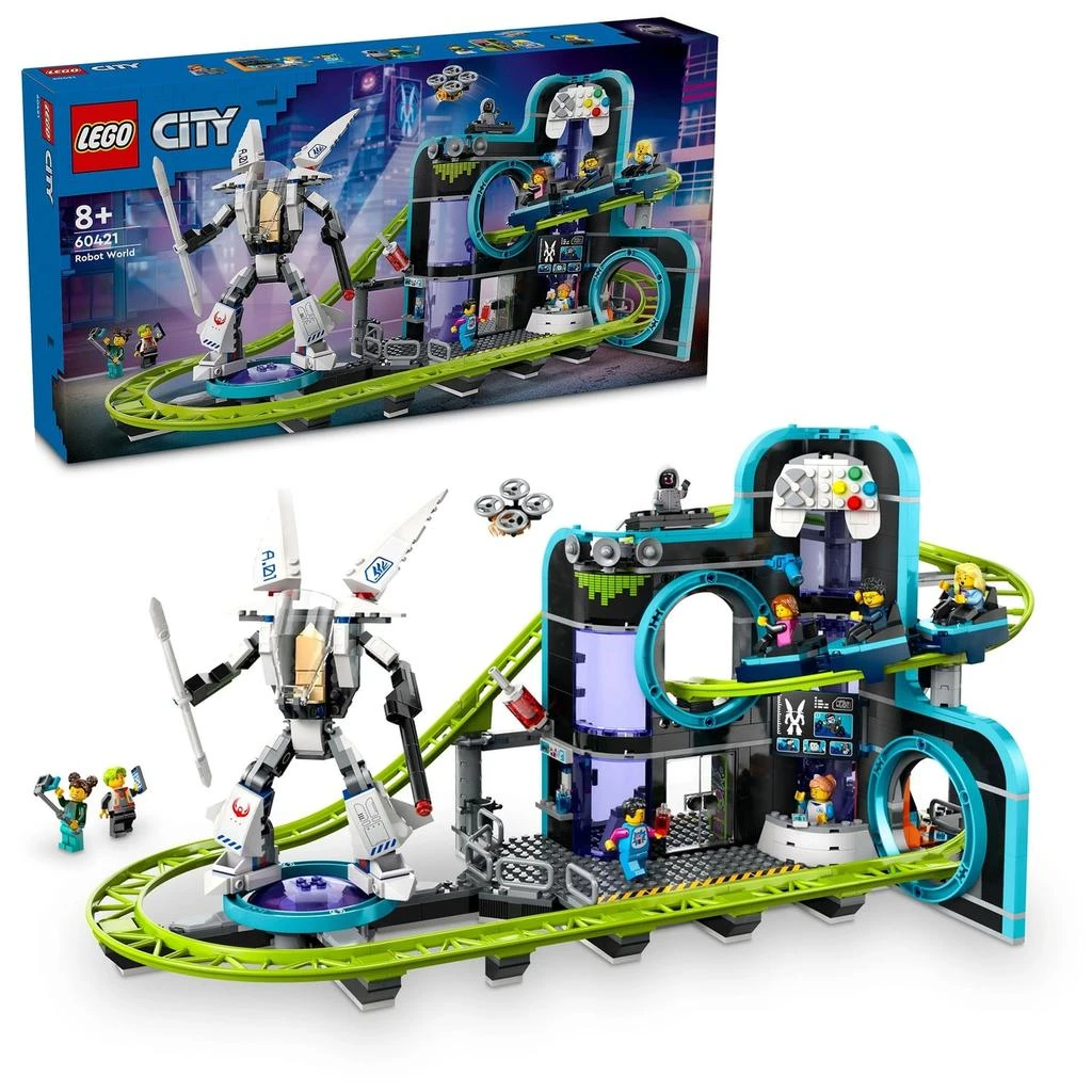 商品LEGO|LEGO City Robot World Roller-Coaster Park Creative Toy 60421,价格¥984,第1张图片