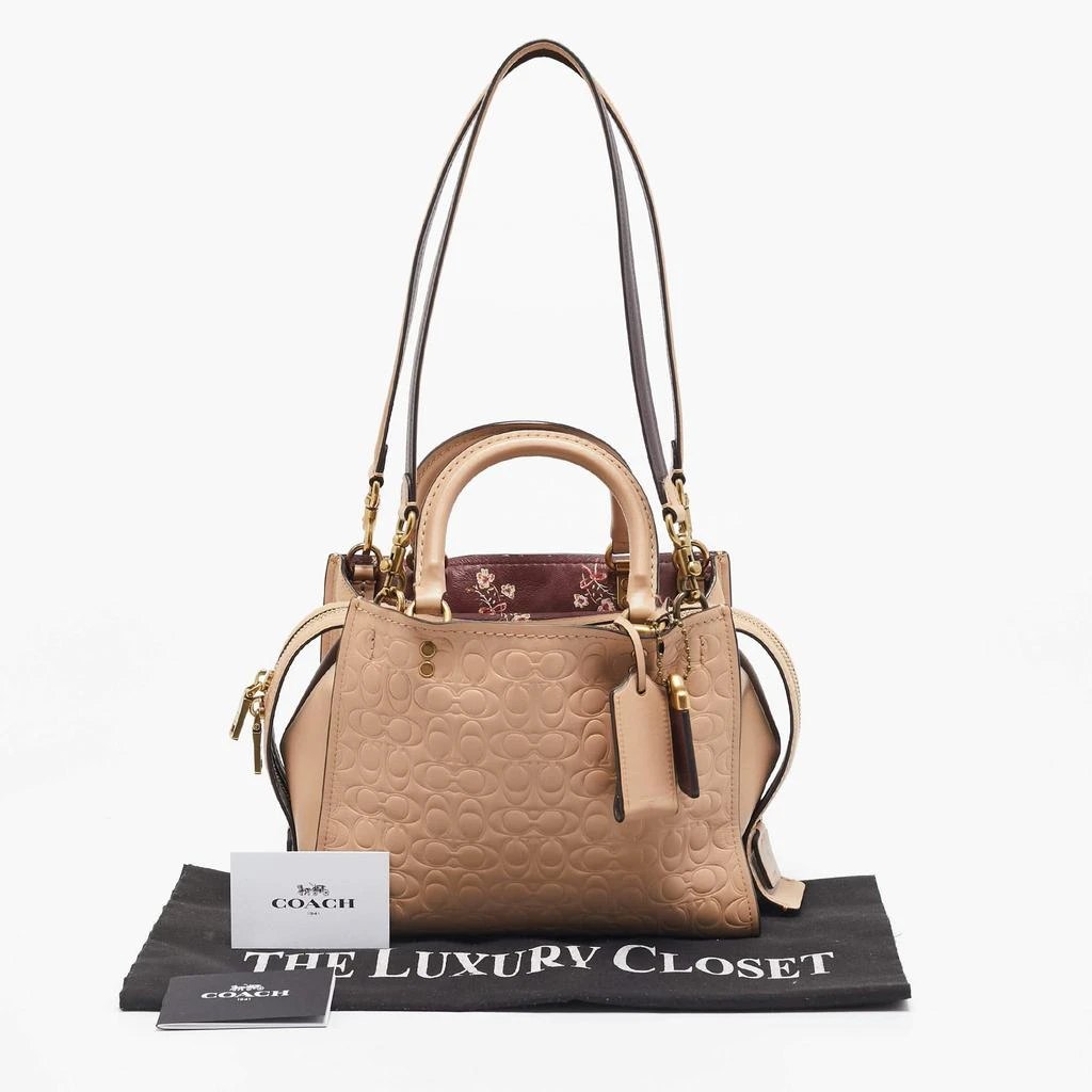 Coach Beige Signature Leather Rogue Tote 商品