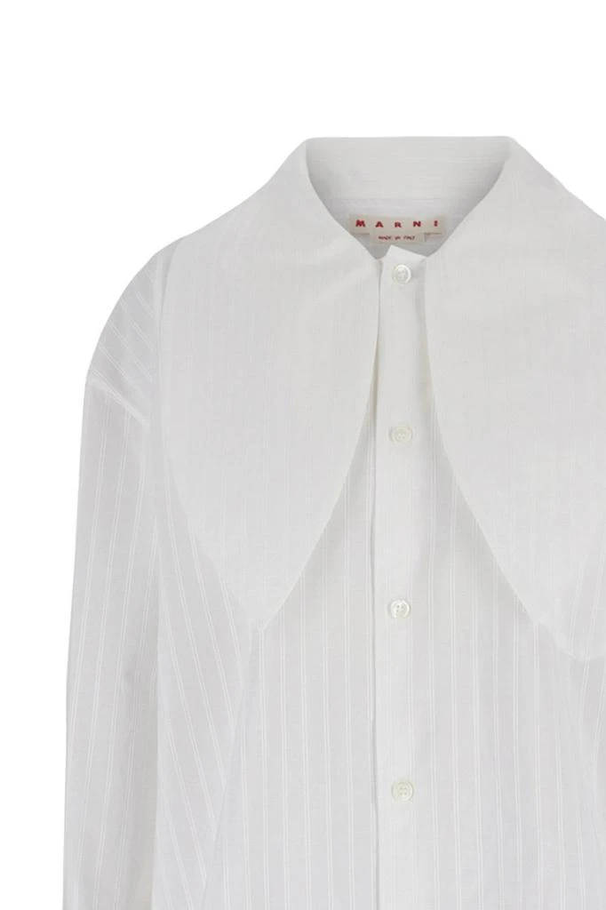 商品Marni|Marni Oversized Collar Striped Shirt,价格¥2633,第3张图片详细描述