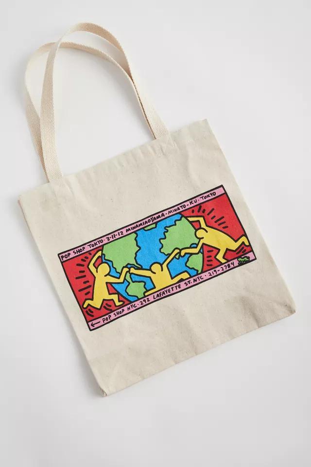 商品Urban Outfitters|Keith Haring Globe Tote Bag,价格¥213,第1张图片