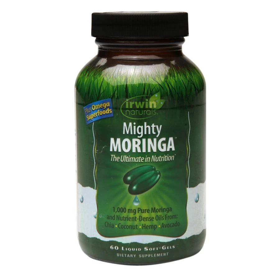 商品Irwin Naturals|Mighty Moringa, Liquid Soft-Gels,价格¥126,第1张图片
