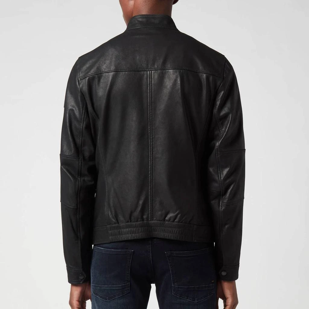 商品Hugo Boss|BOSS Orange Men's Leather Jacket - Black,价格¥1822,第2张图片详细描述