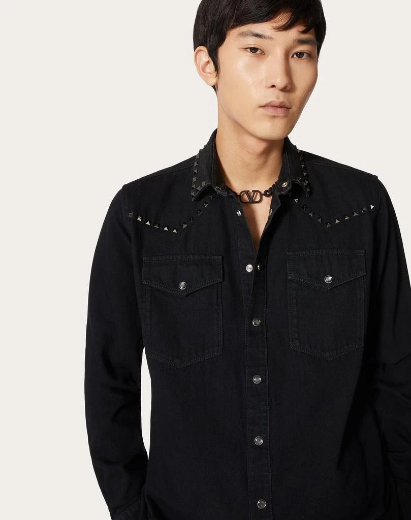 商品Valentino|CAMICIA DENIM CON BORCHIE,价格¥7017,第4张图片详细描述