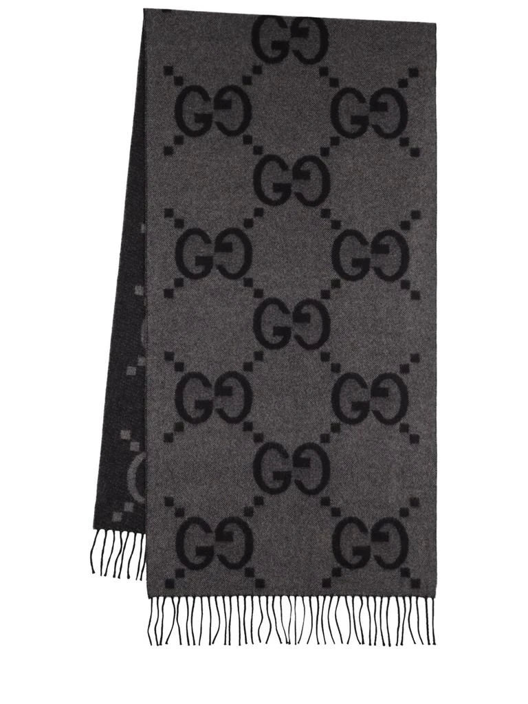 商品Gucci|Gg Cashmere Jacquard Scarf,价格¥7608,第1张图片