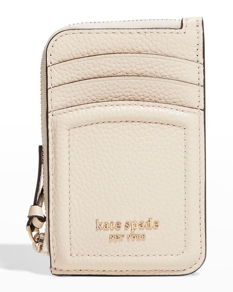 商品Kate Spade|knott leather zip card case,价格¥642,第1张图片