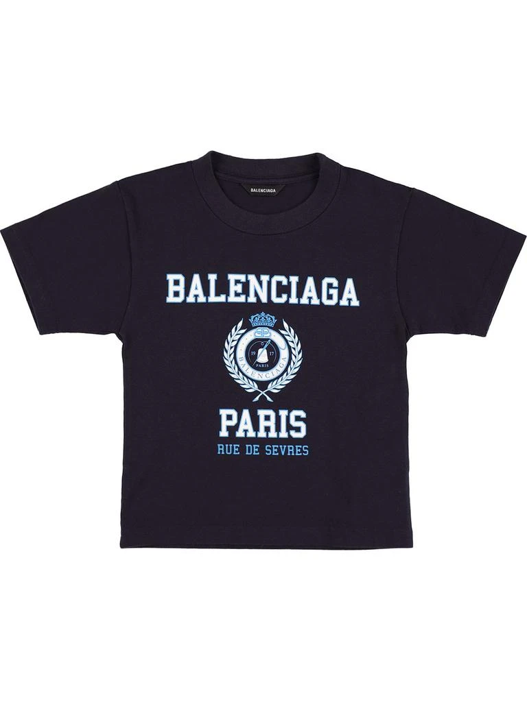 商品Balenciaga|Logo Printed Cotton Jersey T-shirt,价格¥1509,第1张图片