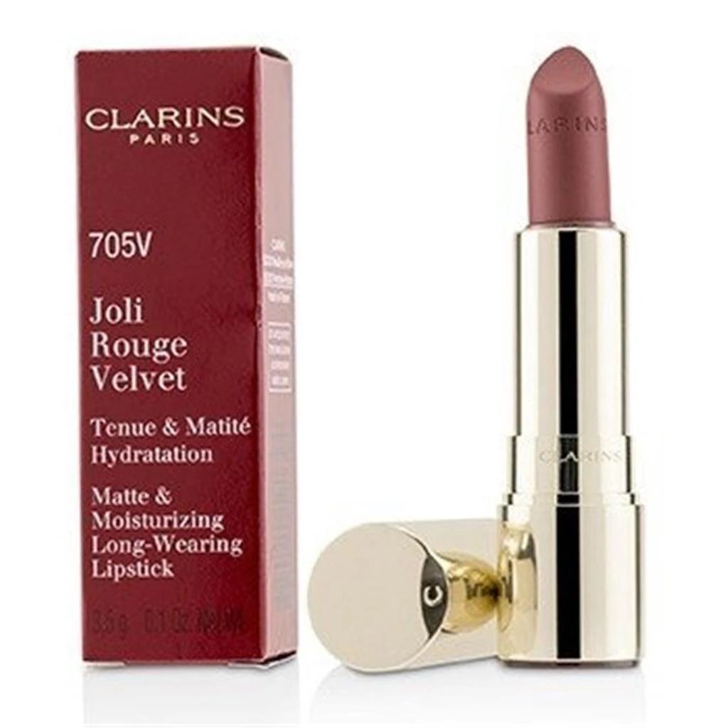 商品Clarins|Clarins 220608 0.1 oz Joli Rouge Velvet Matte & Moisturizing Long Wearing Lipstick, No.705V Soft Berry,价格¥377,第1张图片