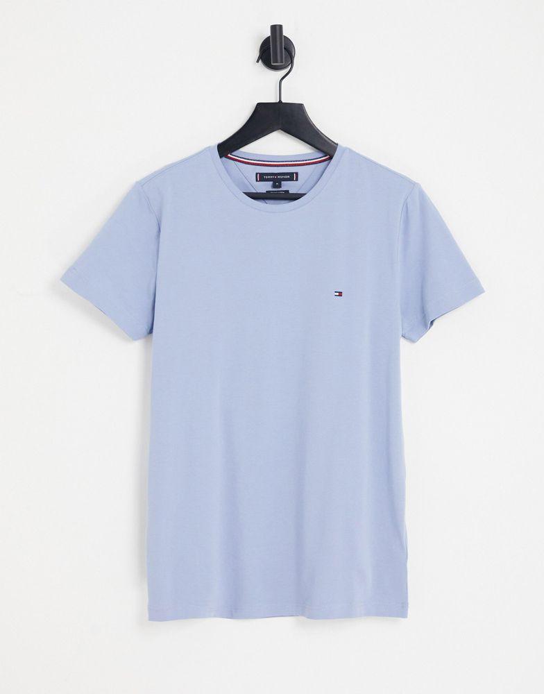 Tommy Hilfiger icon logo slim fit t-shirt in light blue商品第1张图片规格展示
