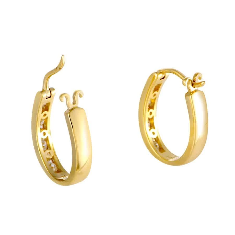 商品LB Exclusive|14K Yellow Gold 0.50 ct Diamond Small Hoop Earrings,价格¥5717,第2张图片详细描述
