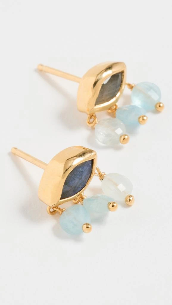 商品Chan Luu|Aquamarine Coin Earrings,价格¥605,第3张图片详细描述