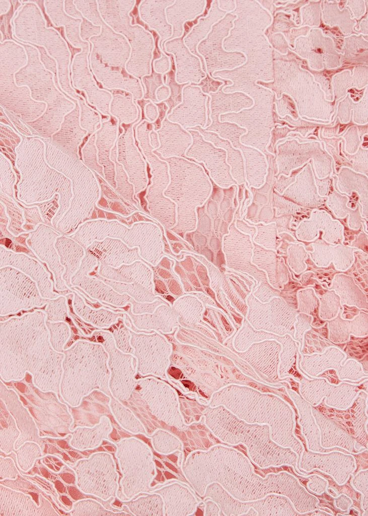 商品Self Portrait|KIDS Pink ruffled guipure lace dress,价格¥524,第2张图片详细描述