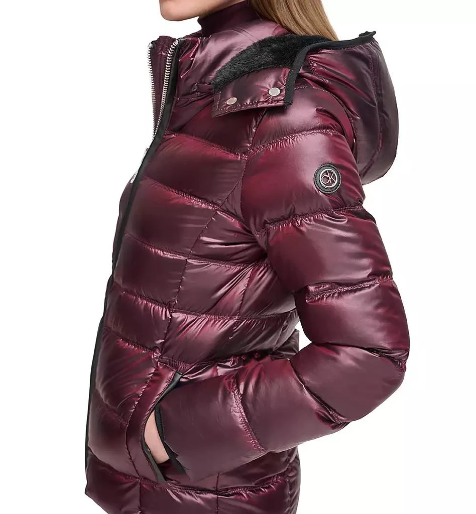 商品Calvin Klein|Women's Shine Hooded Down Puffer Coat,价格¥763,第3张图片详细描述