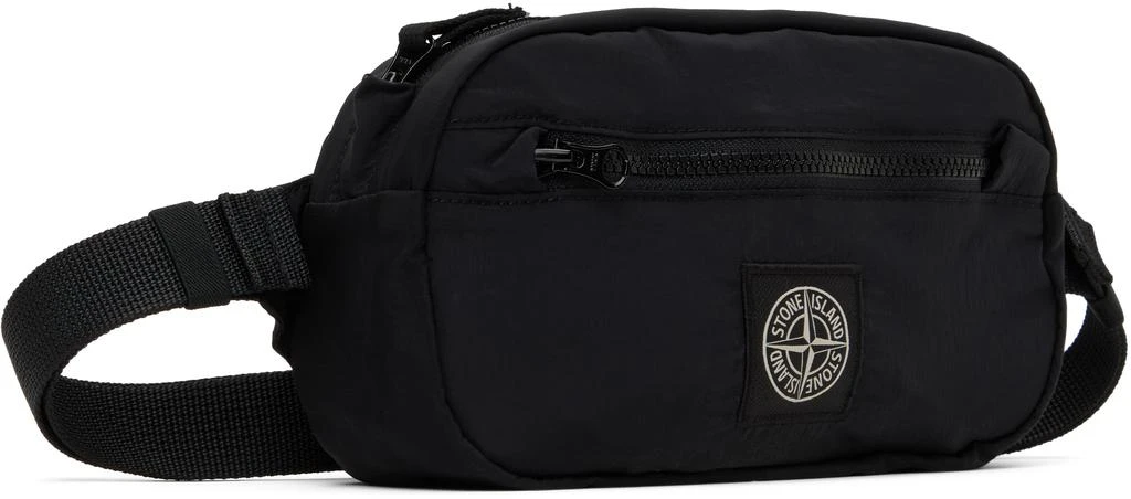 商品Stone Island Junior|Kids Black Logo Patch Belt Bag,价格¥932,第2张图片详细描述