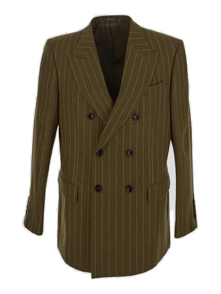 商品Gucci|Gucci Double Breasted Striped Blazer,价格¥12501,第1张图片