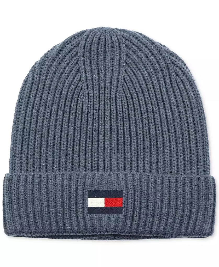 商品Tommy Hilfiger|Men's Fisherman Ribbed-Knit Logo Beanie,价格¥180,第1张图片