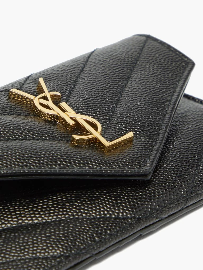 商品Yves Saint Laurent|YSL-logo quilted-leather cardholder,价格¥3562,第2张图片详细描述