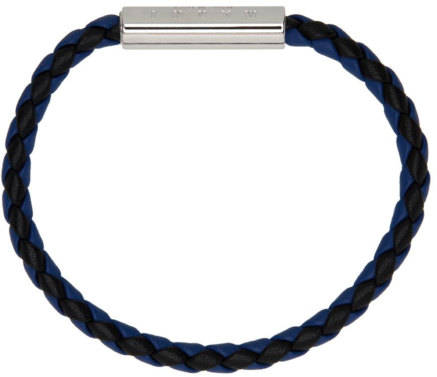 Black & Navy Braided Bracelet商品第2张图片规格展示