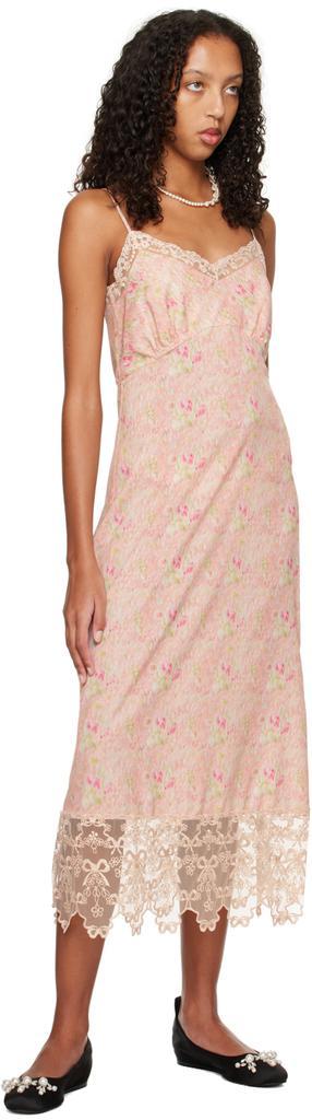 商品Simone Rocha|Pink Floral Midi Dress,价格¥4566,第6张图片详细描述