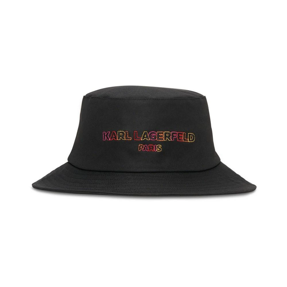 商品Karl Lagerfeld Paris|Karl Lagerfeld Women's Twill KLP Stitch Bucket Hat,价格¥443,第1张图片