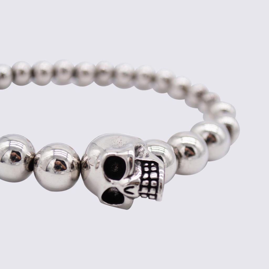 商品Alexander McQueen|ALEXANDER MCQUEEN SILVER-TONE METAL BRACELET,价格¥1262,第5张图片详细描述