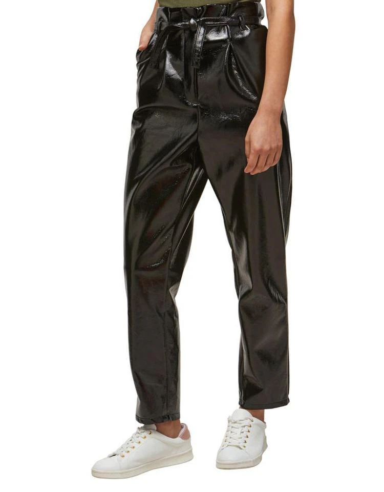 商品Miss Selfridge|Vinyl Paperbag Faux Leather Trousers,价格¥312,第1张图片