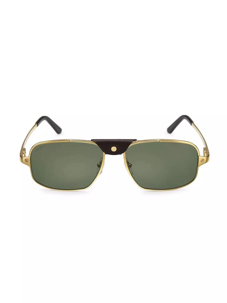 商品Cartier|Santos 60MM Rectangular Sunglasses,价格¥10829,第1张图片