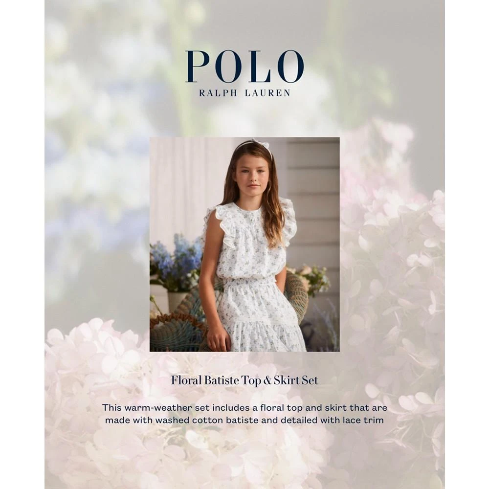 商品Ralph Lauren|Big Girls Floral Print Batiste Top and Skirt Set,价格¥736,第5张图片详细描述