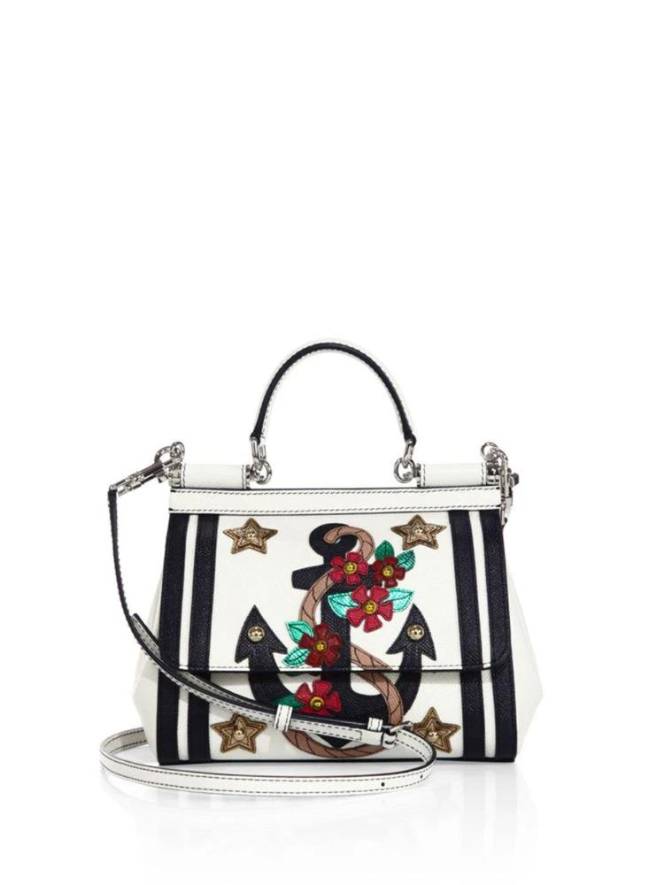 商品Dolce & Gabbana|Sicily Anchor Leather Top Handle Satchel,价格¥7784,第1张图片