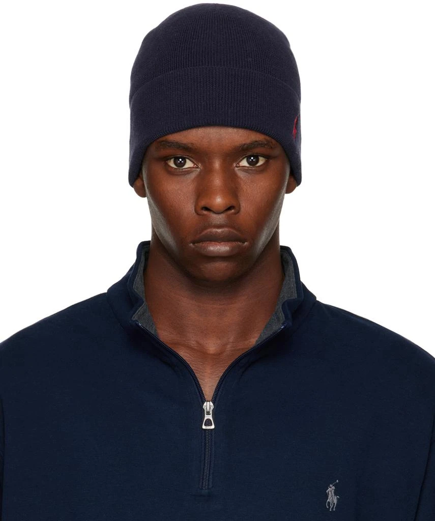 商品Ralph Lauren|Navy Lightweight Beanie,价格¥153,第1张图片