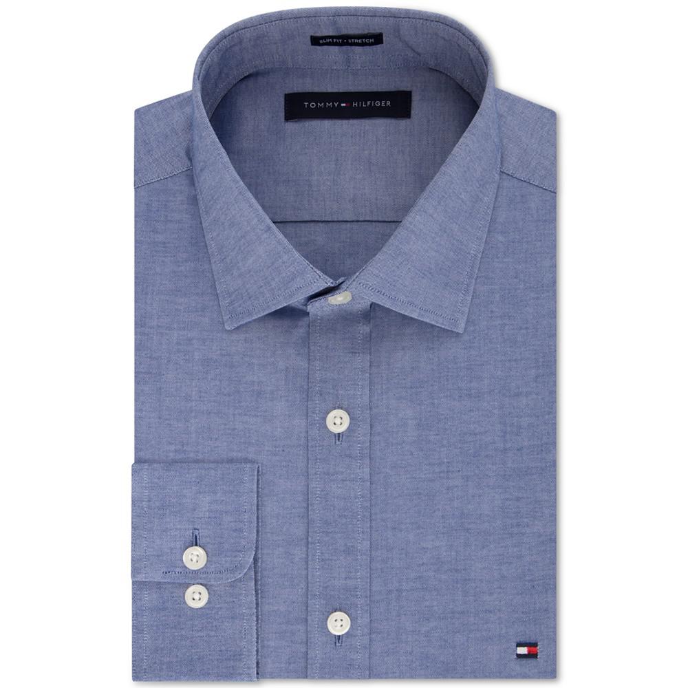 Men's Slim-Fit Stretch Solid Dress Shirt, Online Exclusive Created for Macy's商品第5张图片规格展示