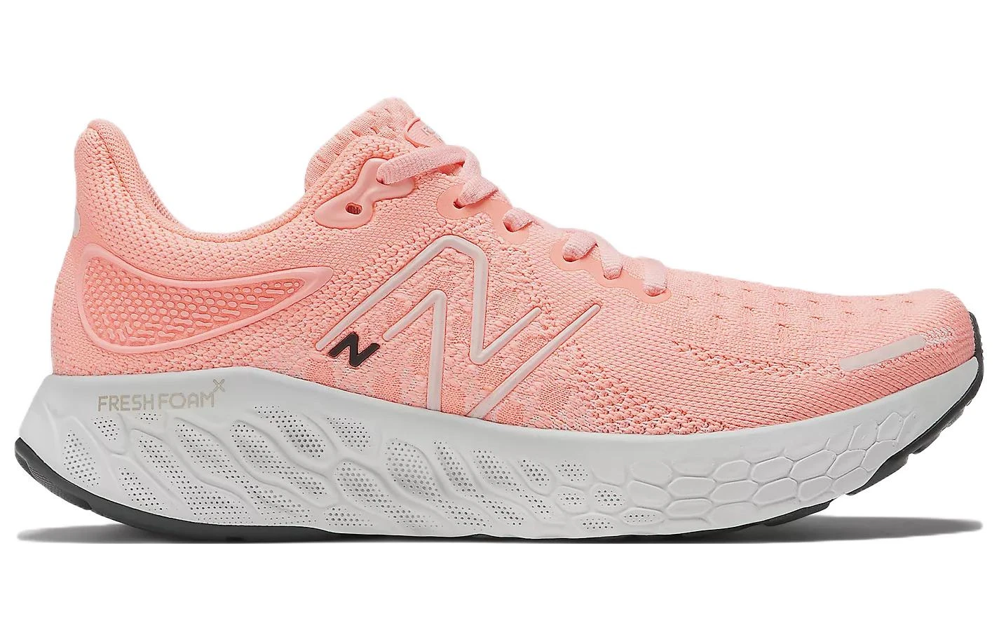 商品[国内直发] New Balance|NB 1080 Fresh Foam X 1080 v12 系带 织物皮革防滑耐磨 低帮跑步鞋 女款 粉色,价格¥779,第3张图片详细描述