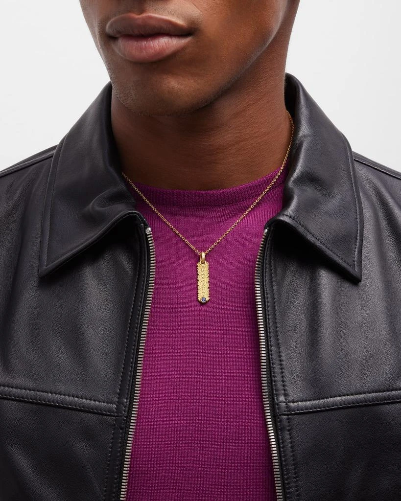 商品Konstantino|Men's 18K Yellow Gold Sapphire Pendant,价格¥10088,第2张图片详细描述