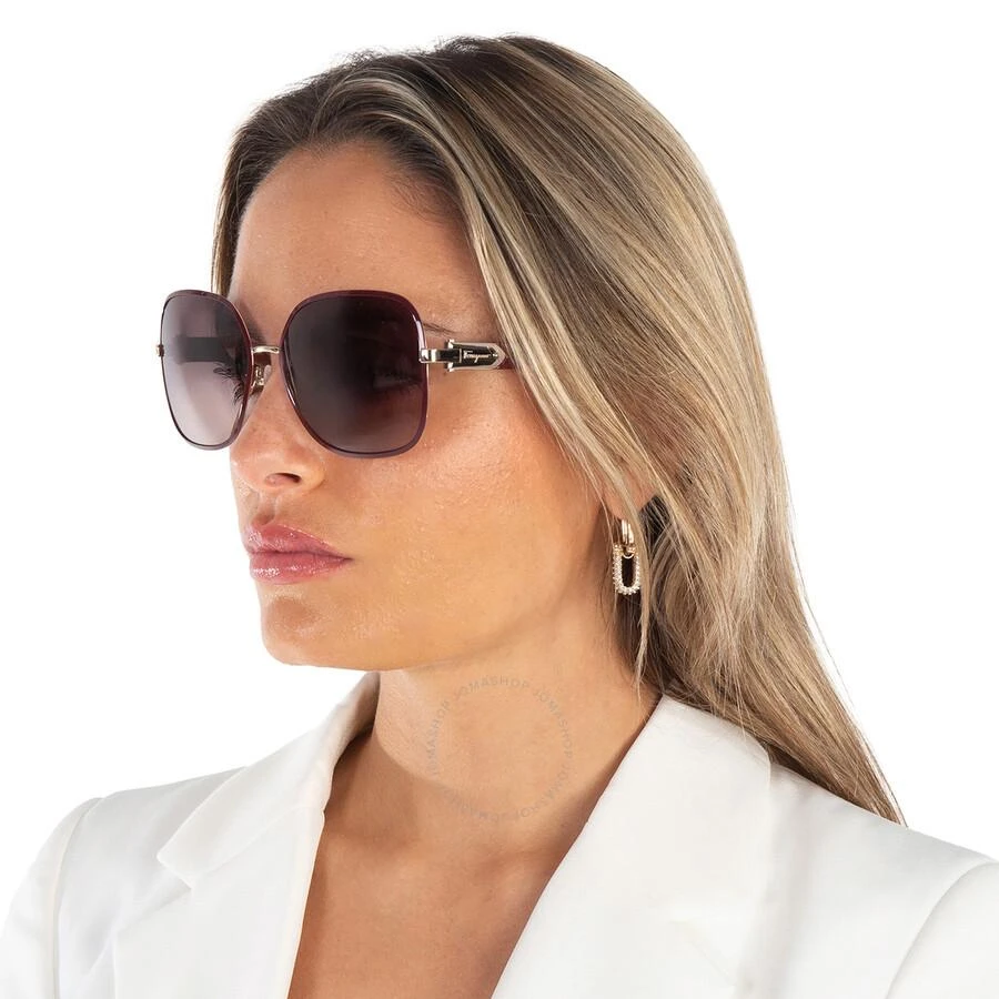 商品Salvatore Ferragamo|Salvatore Ferragamo Bordeaux Gradient Square Ladies Sunglasses SF150S 728 59,价格¥590,第2张图片详细描述