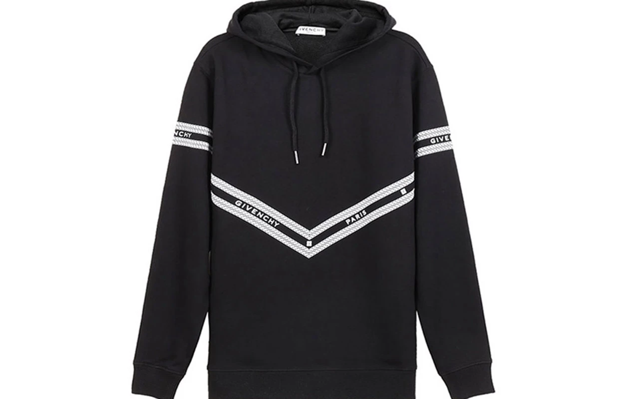 商品[国内直发] Givenchy|链条印花连帽卫衣 男款 黑色,价格¥5259,第1张图片