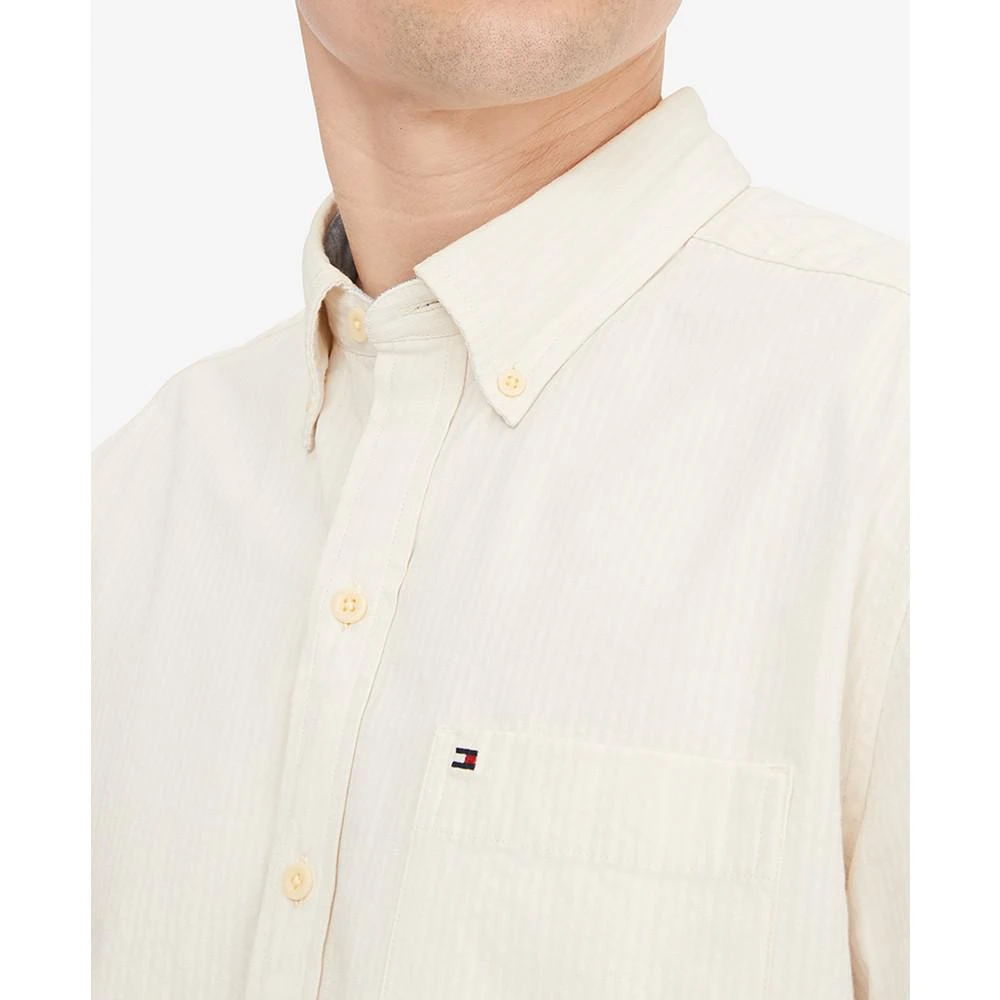 商品Tommy Hilfiger|Men's TH Flex Beach Seersucker Custom-Fit Shirt,价格¥186,第3张图片详细描述