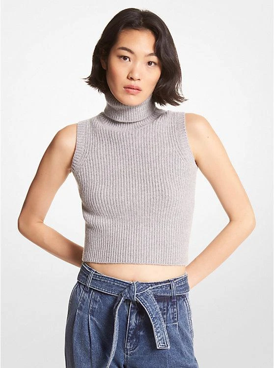 商品Michael Kors|Sleeveless Wool and Cashmere Turtleneck Top,价格¥368,第1张图片