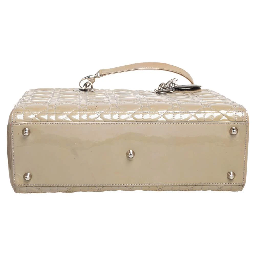 Dior Beige Cannage Patent Leather Large Lady Dior Tote 商品