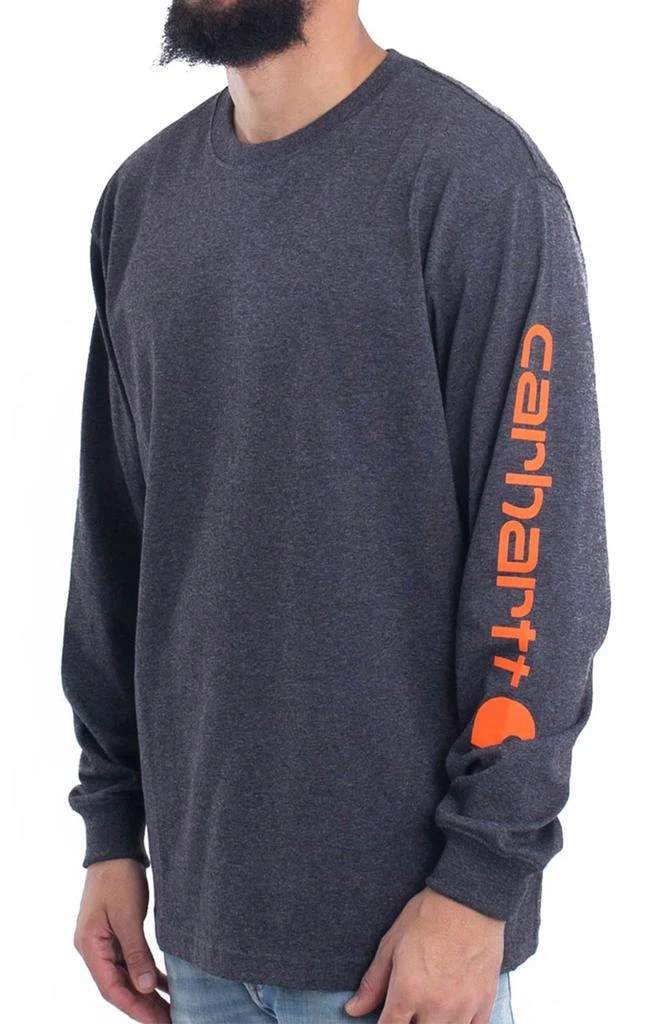 商品Carhartt|(K231) Signature Sleeve Logo L/S Shirt - Carbon Heather,价格¥87,第2张图片详细描述