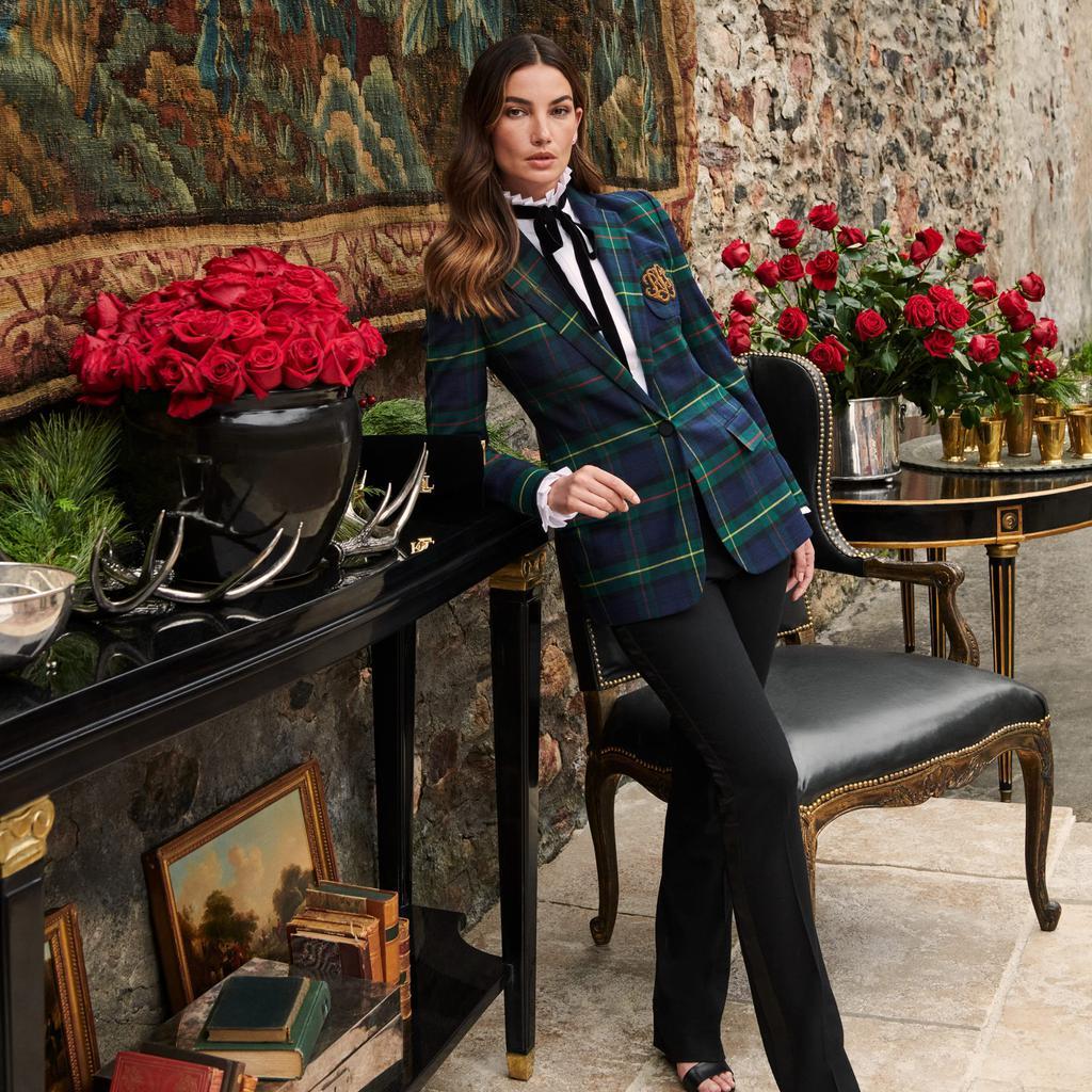 商品Ralph Lauren|Plaid Bullion Twill Blazer,价格¥2419,第7张图片详细描述