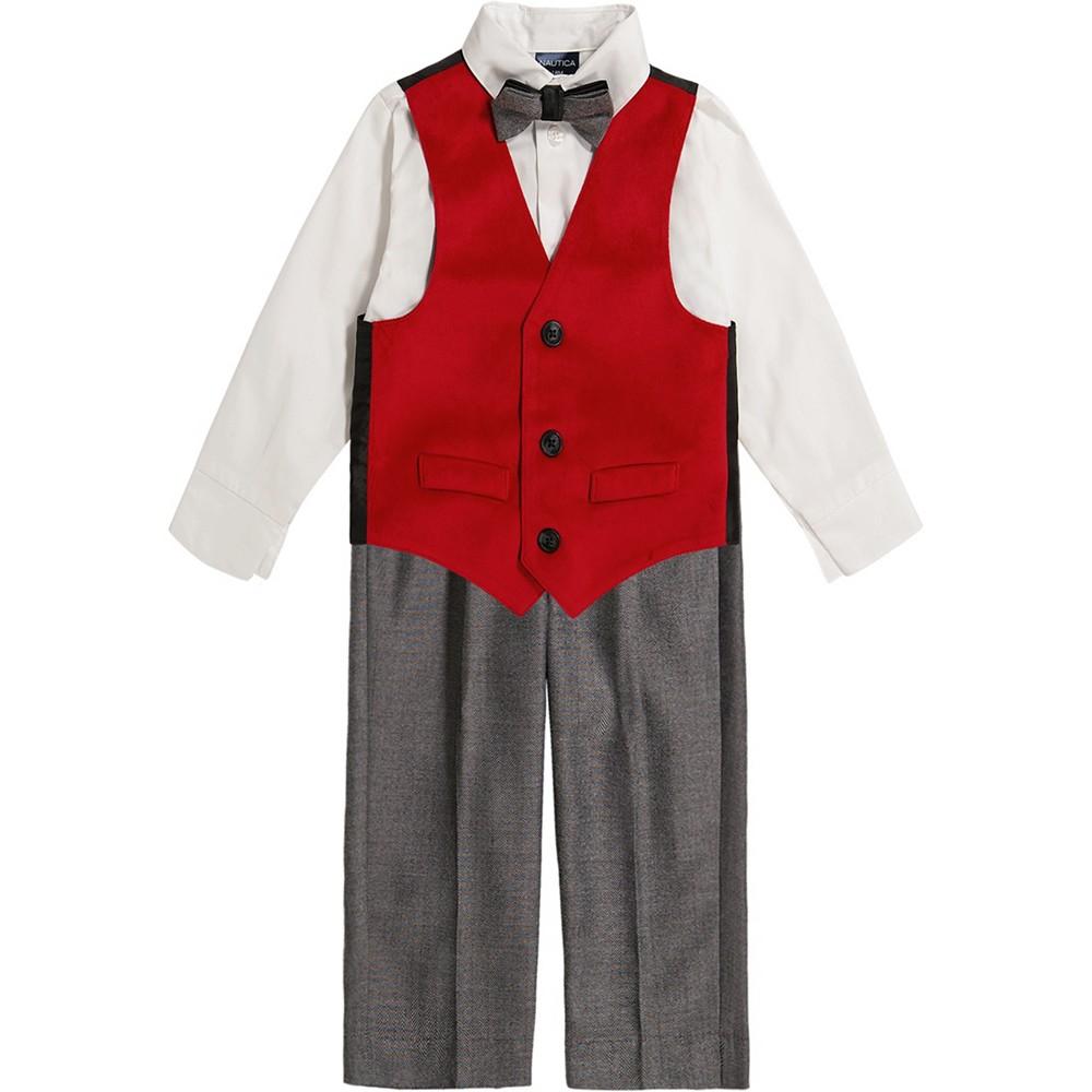 Baby Boys Velvet Vest, Shirt and Dress Pants, 3 Piece Set商品第1张图片规格展示