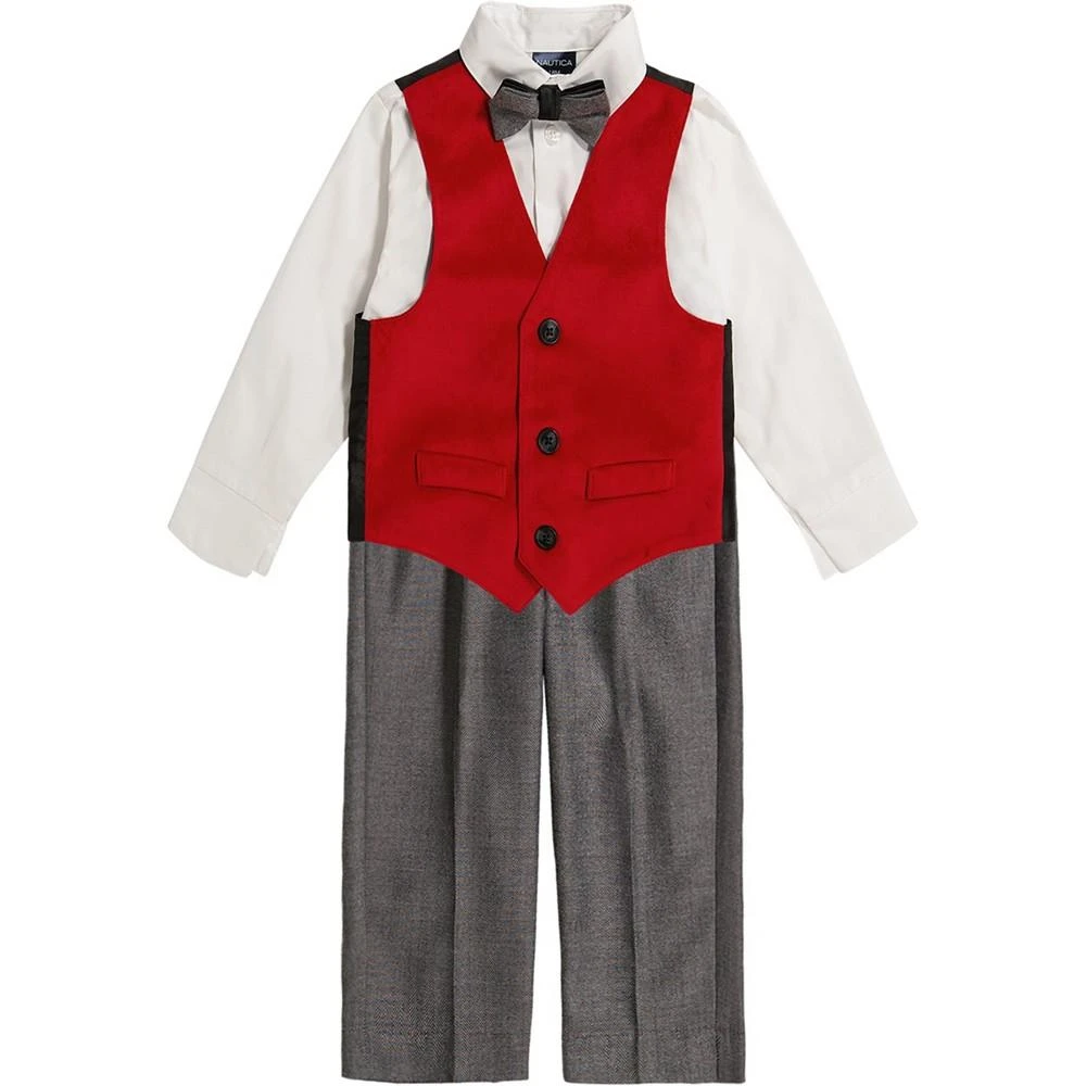 商品Nautica|Baby Boys Velvet Vest, Shirt and Dress Pants, 3 Piece Set,价格¥316,第1张图片