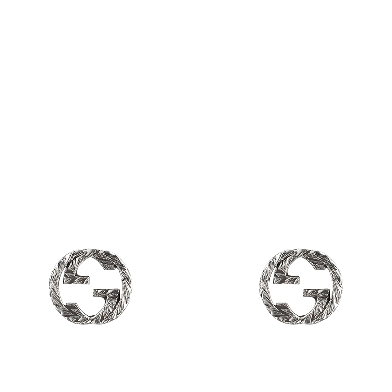 GUCCI/古驰 925银GG细节雕刻设计耳环商品第1张图片规格展示