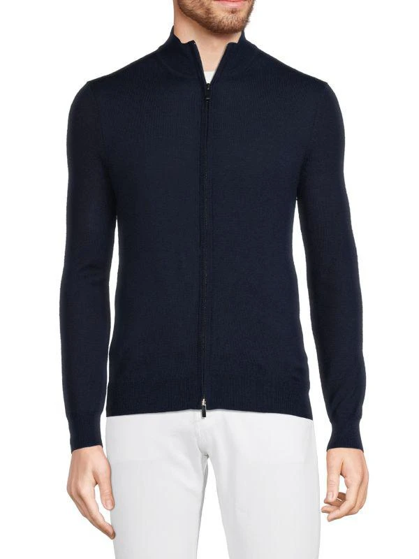 商品Saks Fifth Avenue|Essential Merino Blend Full Zip,价格¥237,第1张图片