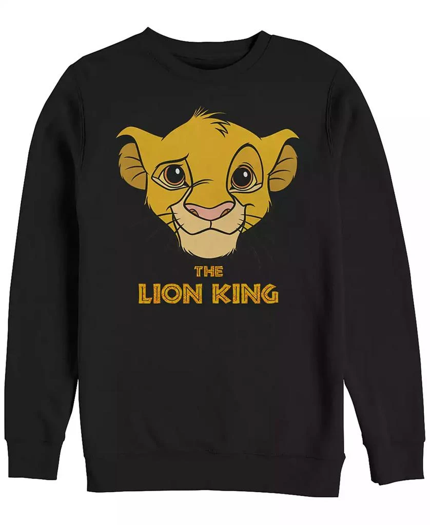 商品Disney|Disney Men's Lion King Young Simba Face, Crewneck Fleece,价格¥337,第1张图片