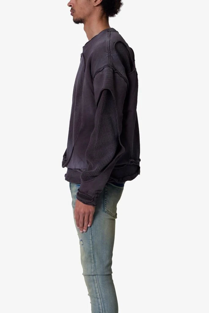 商品MNML|Dug Up Distressed Sweater - Charcoal Grey,价格¥542,第3张图片详细描述