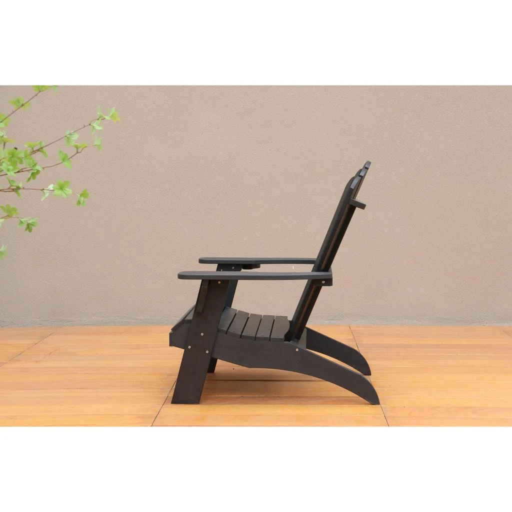 商品Simplie Fun|Polystyrene Adirondack Chair - Black,价格¥3193,第2张图片详细描述